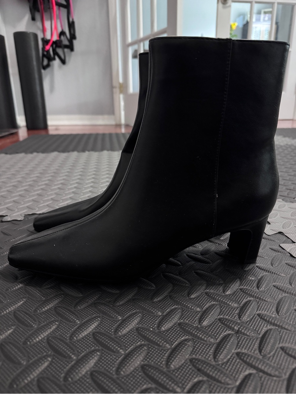 Target Black Women's Ankle Booties with Low Block Heel